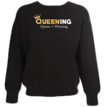 Queening Black Sweat Shirt